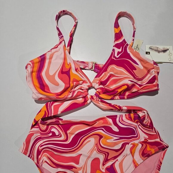 Jessica Simpson Good Vibrations O-Ring One-Piece Swimsuit - Picture 6 of 10